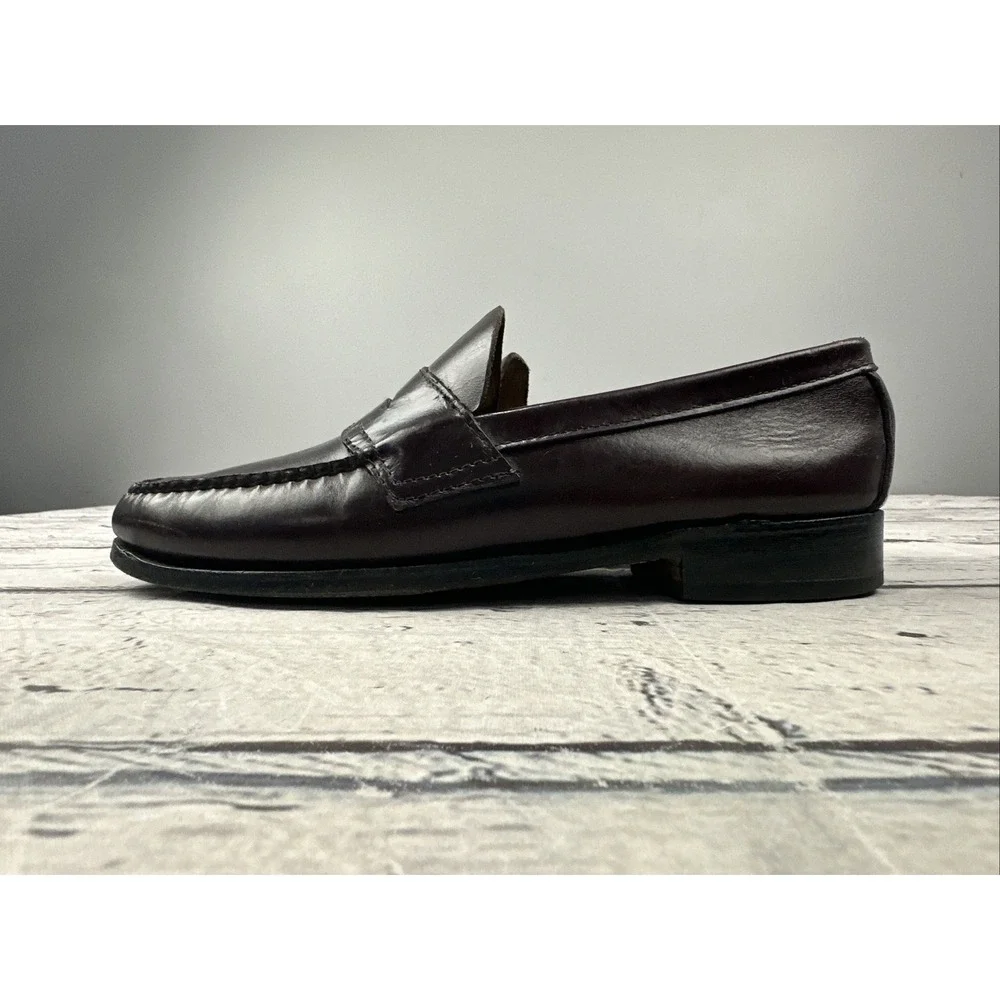 Cole Haan Penny Loafers Dark Maroon/Brown Leather Men's Size 9.5 B